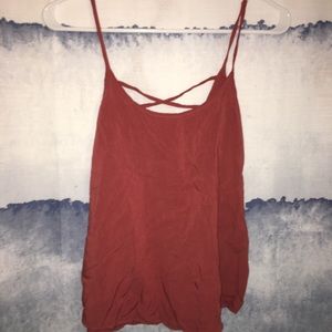 Tank top with crisscross back